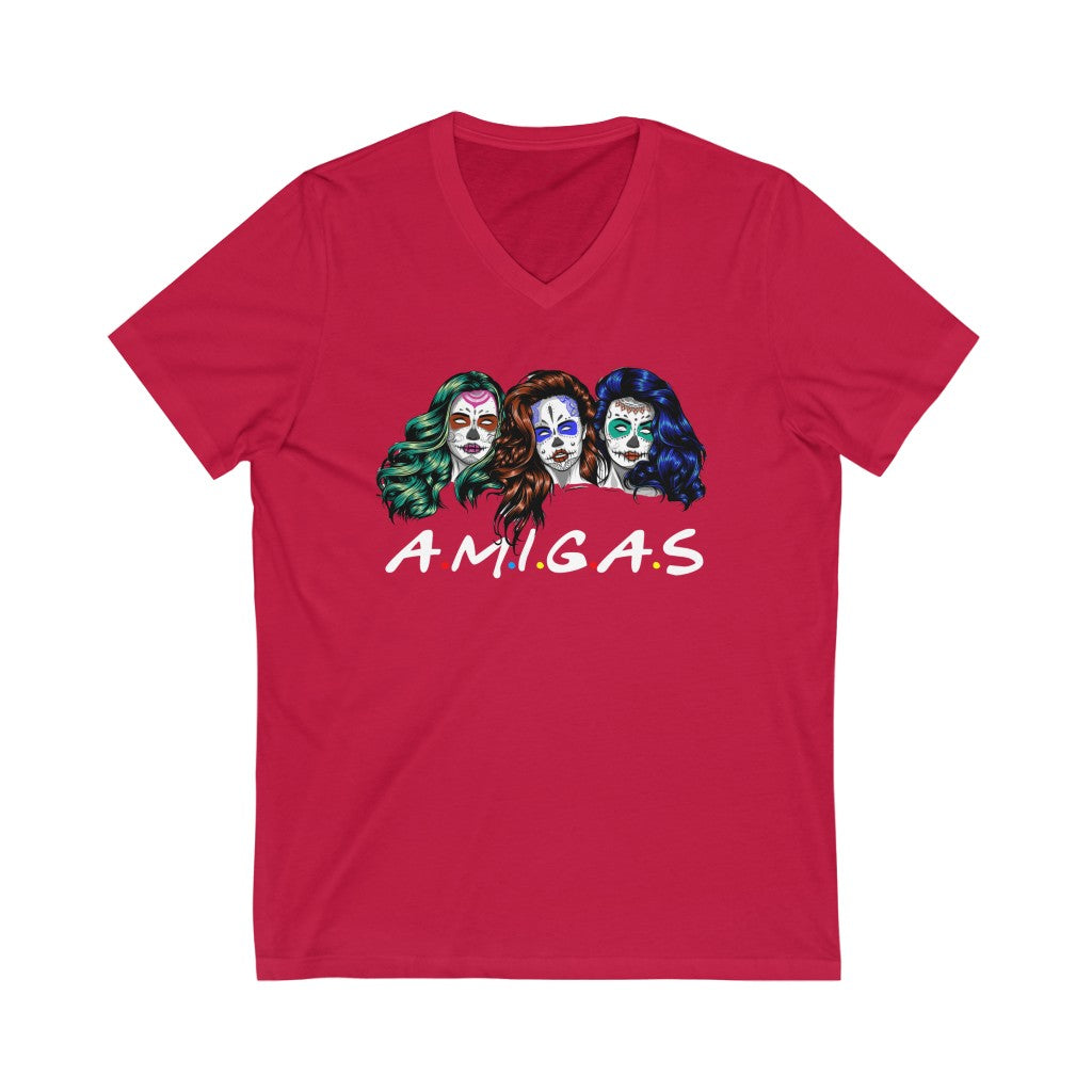 Amigas- V-Neck T-shirt