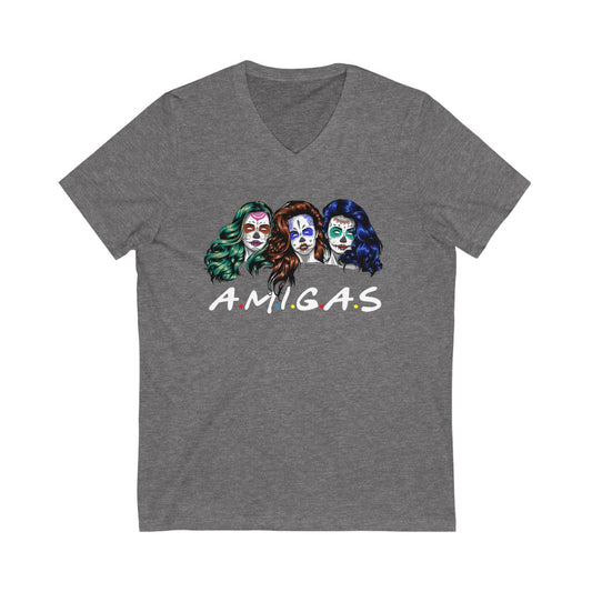 Amigas- V-Neck T-shirt