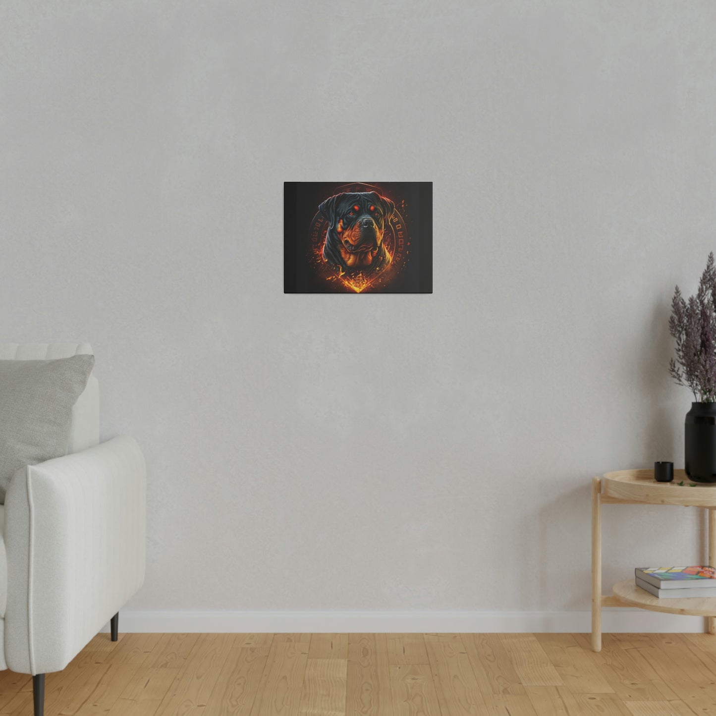 Matte Canvas, Stretched, 0.75" Rottweiler Ai Art