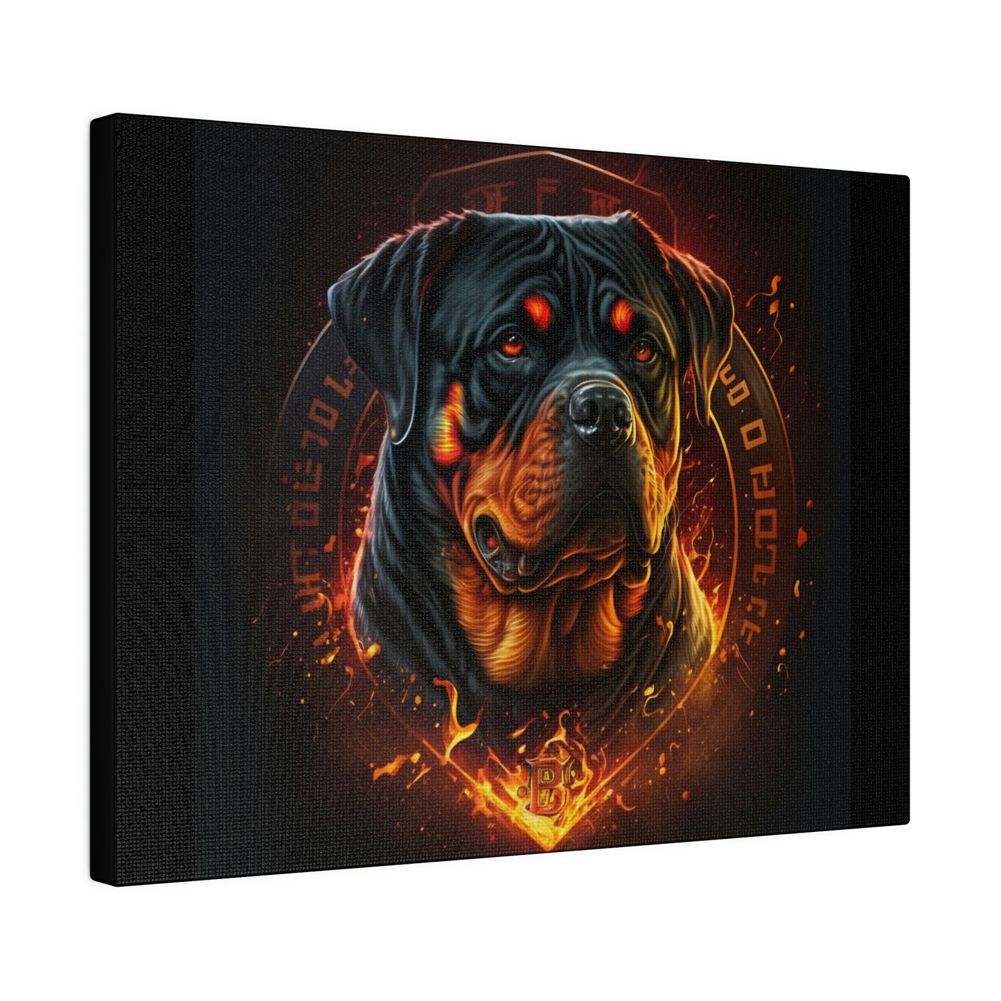 Matte Canvas, Stretched, 0.75" Rottweiler Ai Art