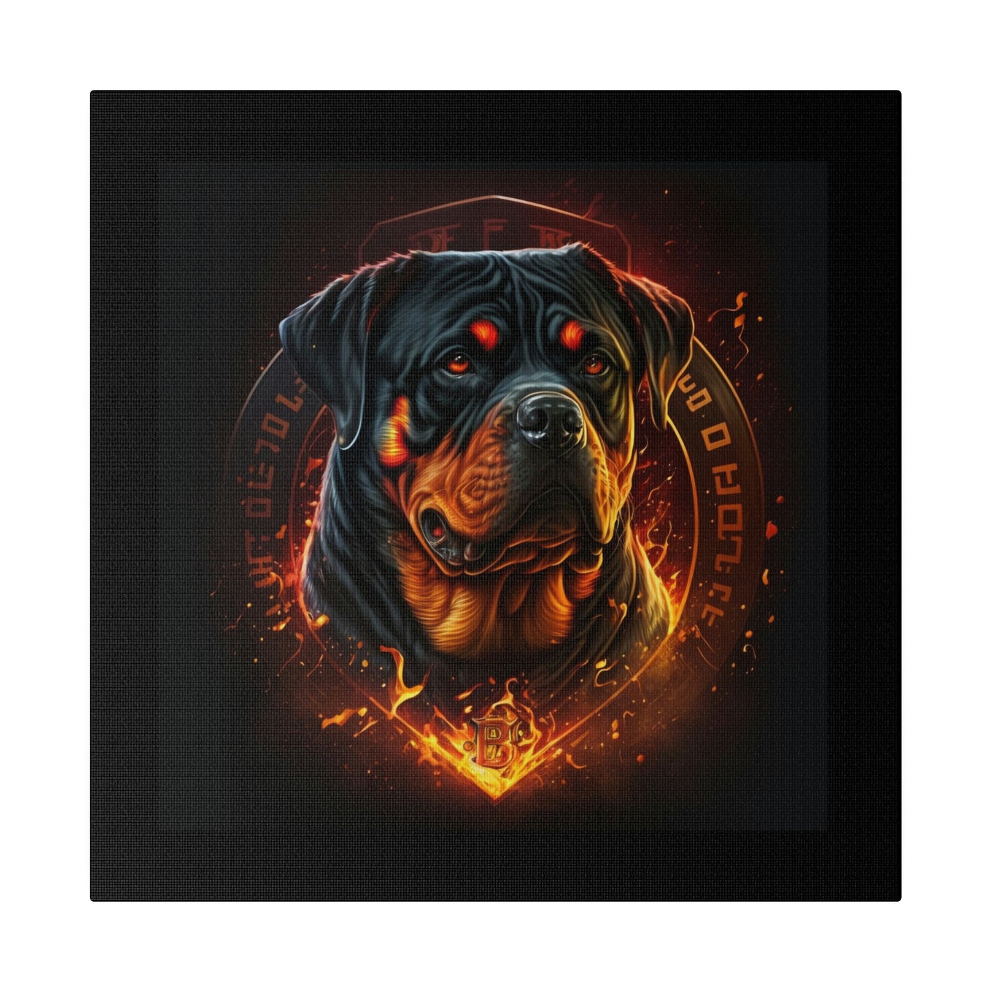 Matte Canvas, Stretched, 0.75" Rottweiler Ai Art