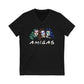 Amigas- V-Neck T-shirt