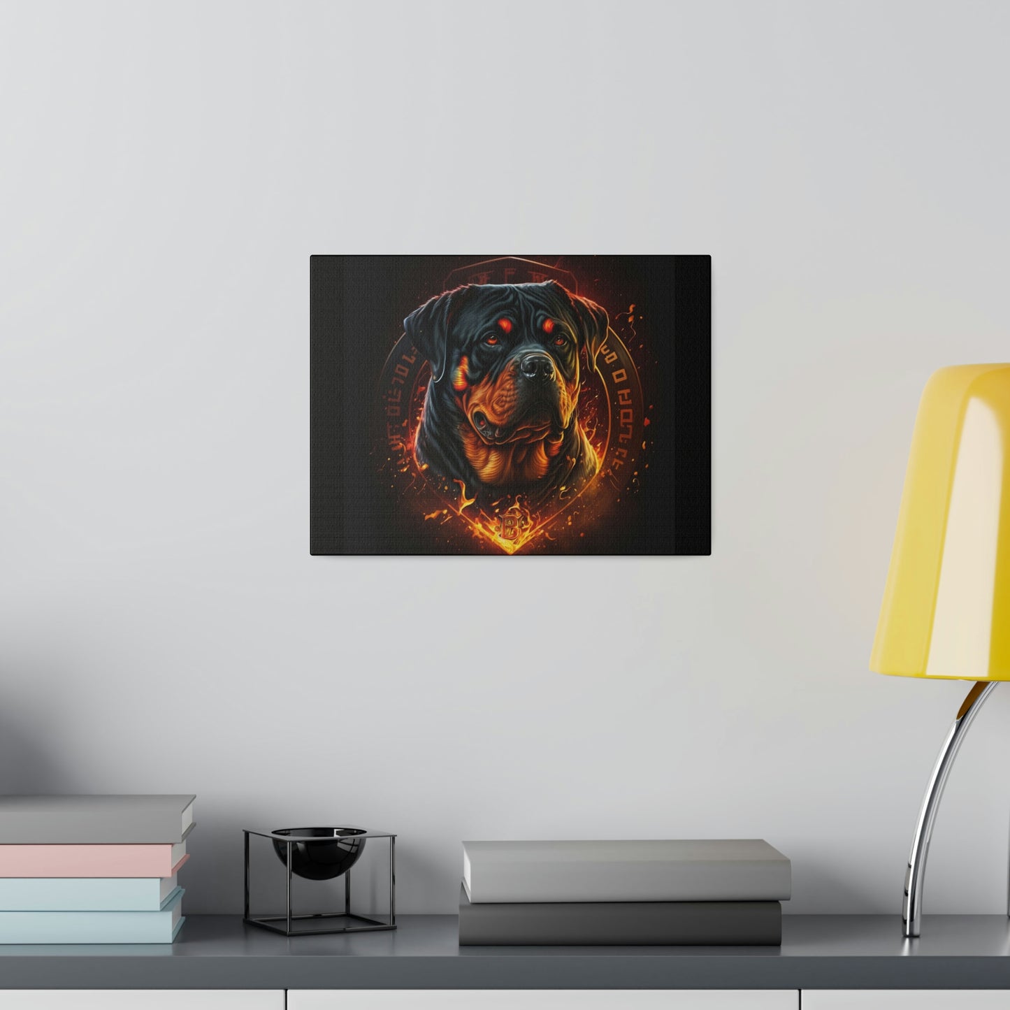 Matte Canvas, Stretched, 0.75" Rottweiler Ai Art