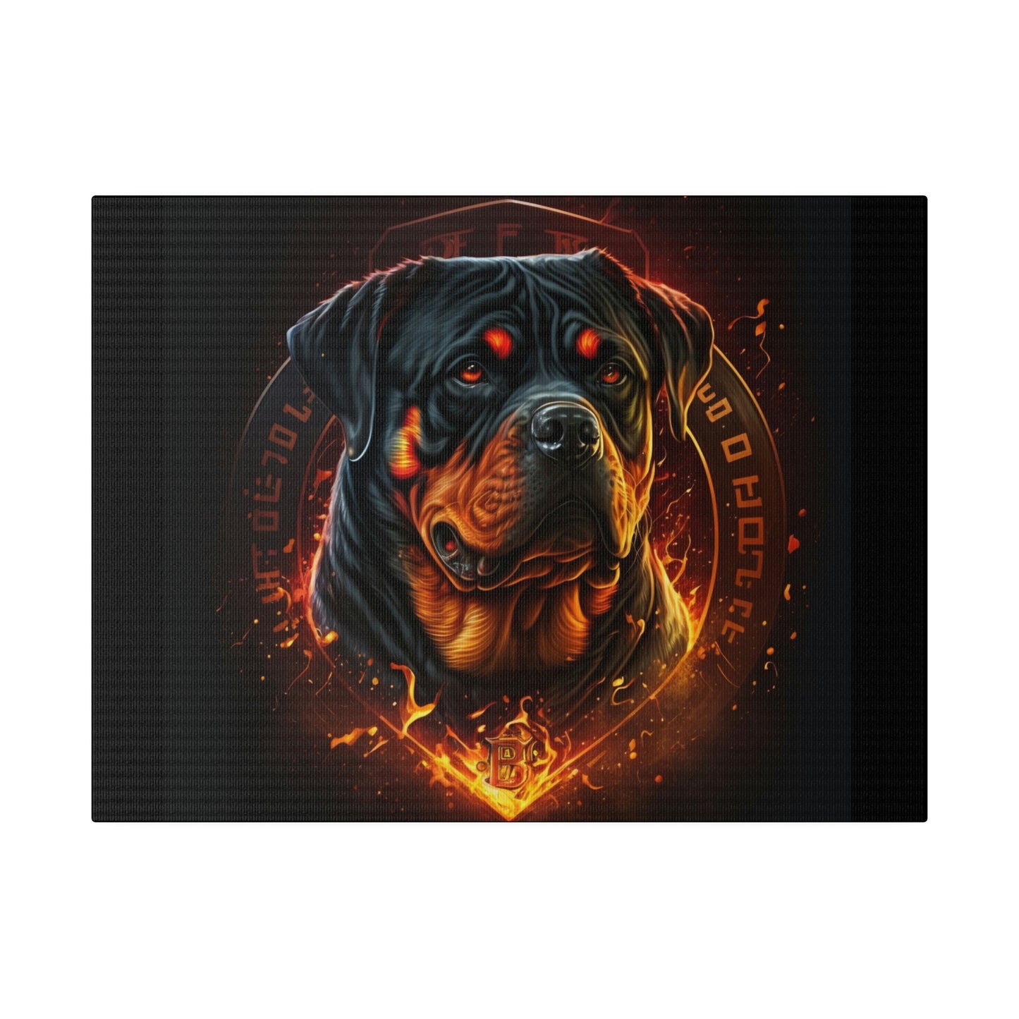 Matte Canvas, Stretched, 0.75" Rottweiler Ai Art