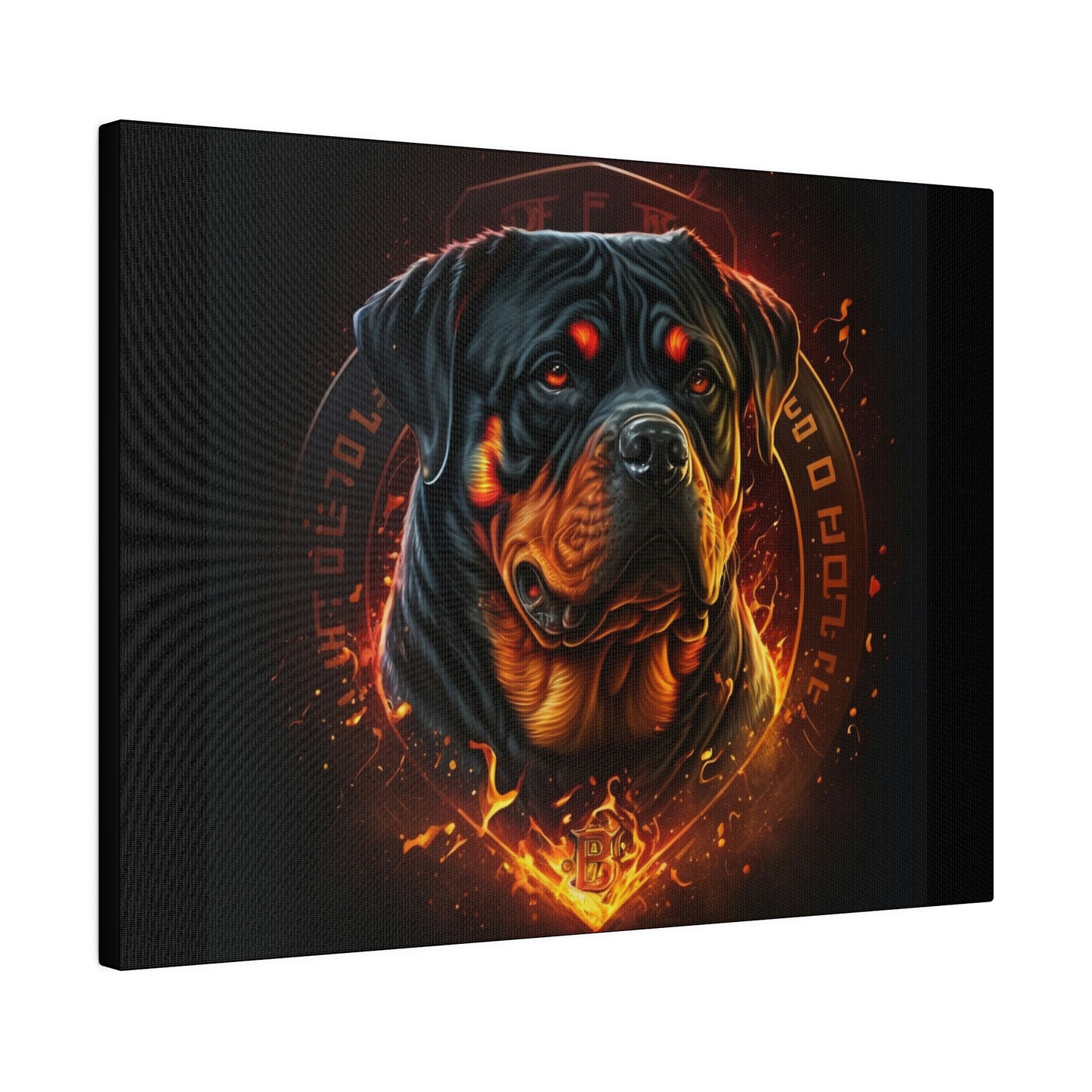 Matte Canvas, Stretched, 0.75" Rottweiler Ai Art