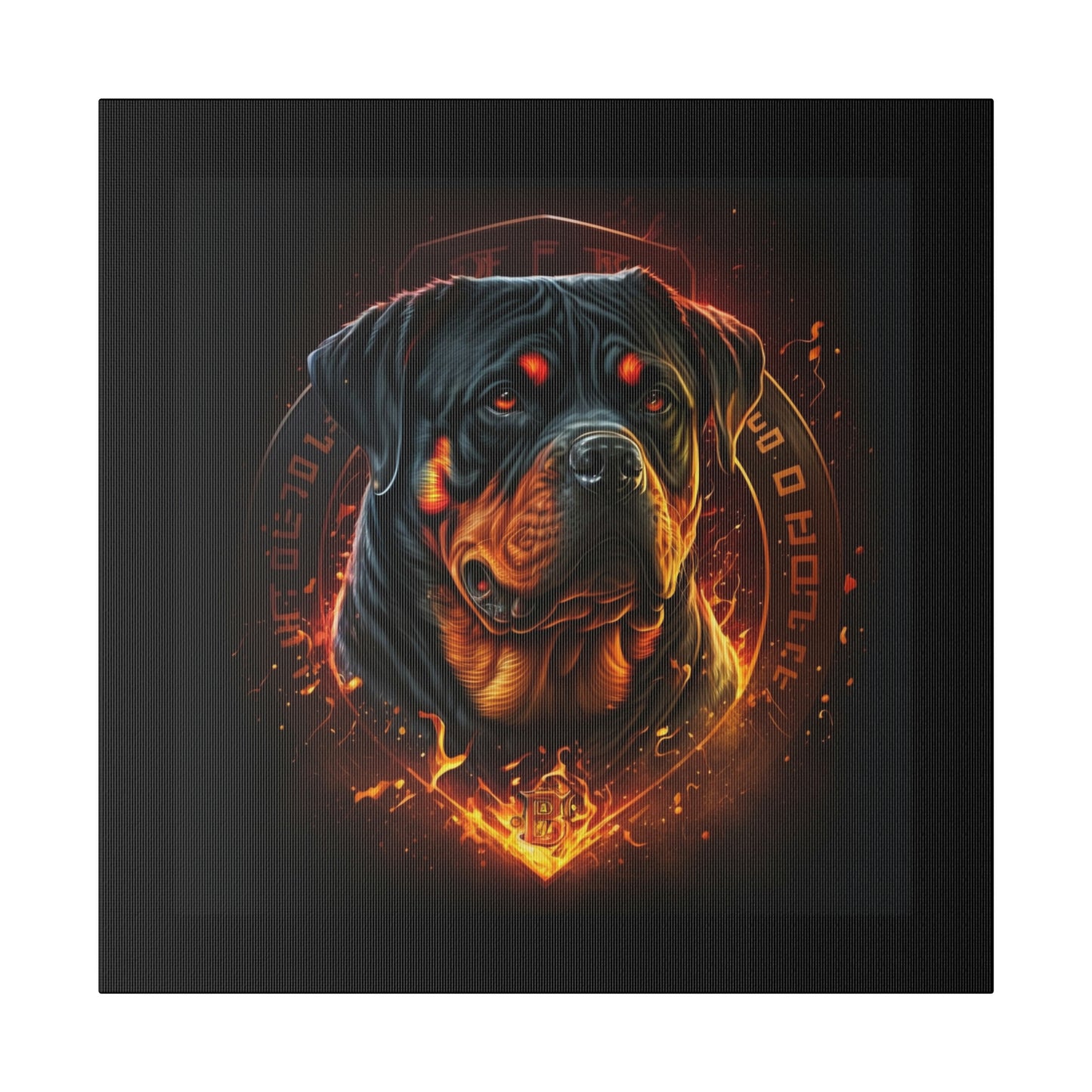 Matte Canvas, Stretched, 0.75" Rottweiler Ai Art