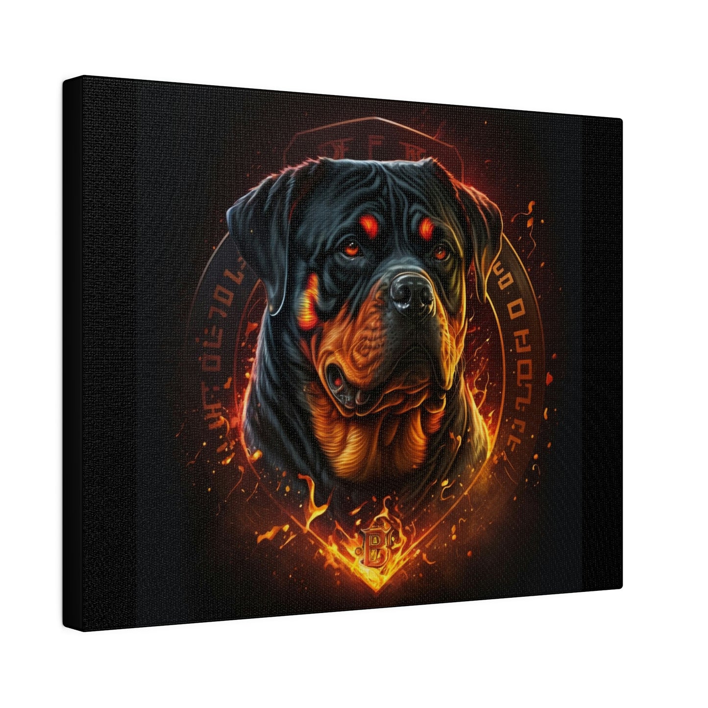 Matte Canvas, Stretched, 0.75" Rottweiler Ai Art