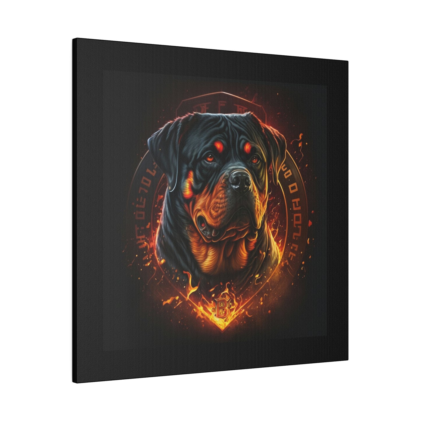 Matte Canvas, Stretched, 0.75" Rottweiler Ai Art