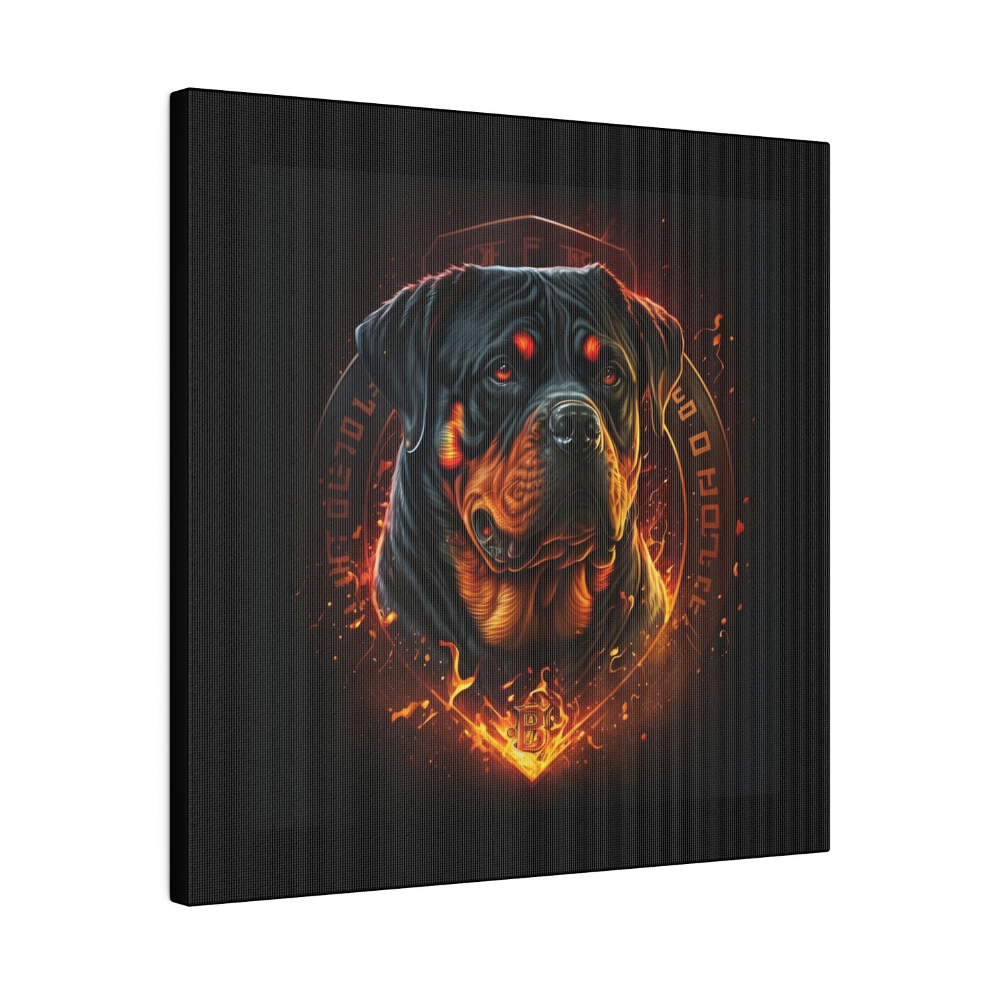 Matte Canvas, Stretched, 0.75" Rottweiler Ai Art