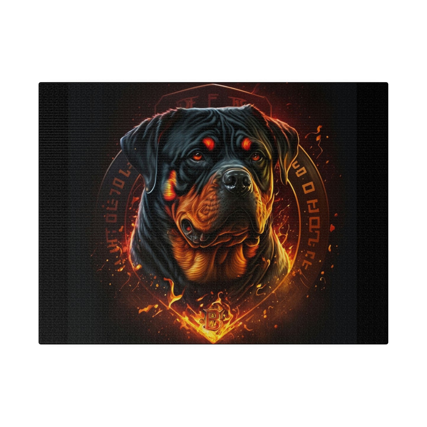 Matte Canvas, Stretched, 0.75" Rottweiler Ai Art