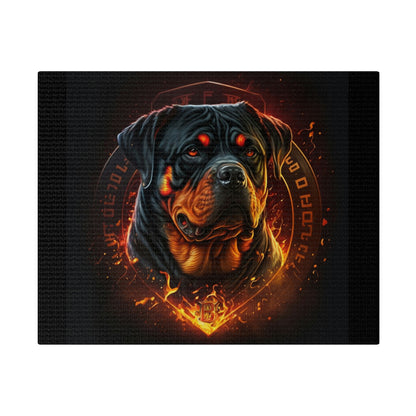 Matte Canvas, Stretched, 0.75" Rottweiler Ai Art