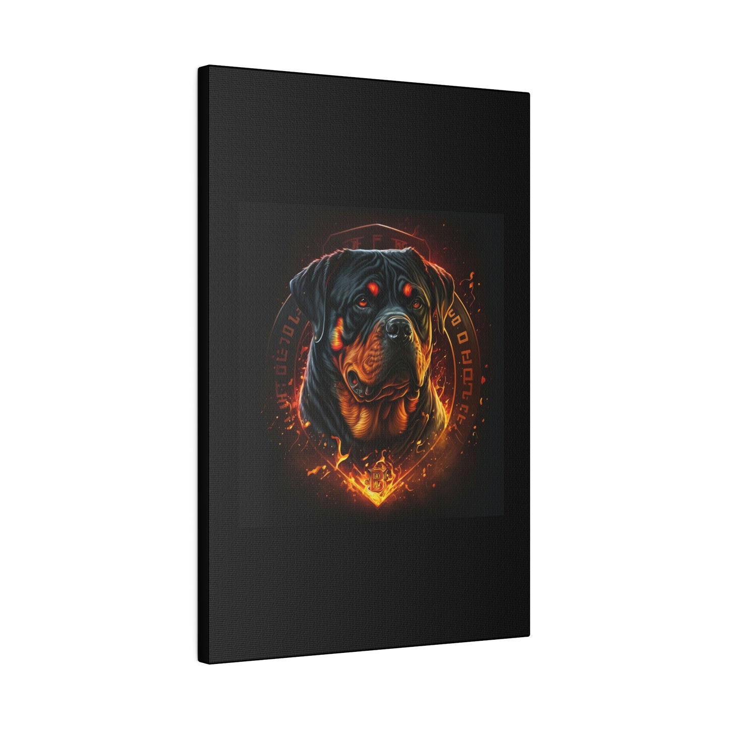 Matte Canvas, Stretched, 0.75" Rottweiler Ai Art